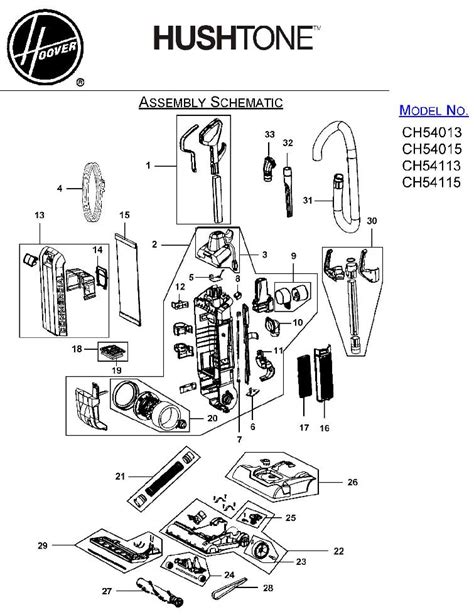 hoover ch54115 parts list.